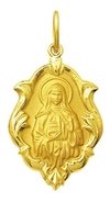 Pingente Medalha Santa Edwiges De Ouro 18k 1,5 Cm