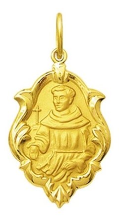 Medalha 2,6cm Santo Frei Galvão Ouro 18k Ornato