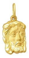 Pingente Face De Cristo Em Ouro 1,5 Cm 18k - Com Certificado