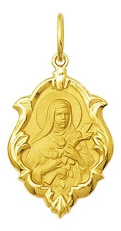 Medalha 2,6cm Santa Terezinha Ouro 18k Ornato