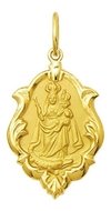 Medalha Nossa Senhora Da Penha Ouro 18k 2 Cm Certificado