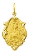 Medalha Nossa Santa Catarina Ouro 18k 2,5 Cm