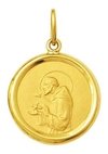 Medalha 2,6cm São Francisco De Assis Ouro 18k Pingente São Francisco De Assis