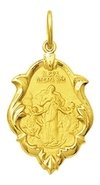 Medalha Nsa Desatadora De Nós Ouro 18k 2,5 Cm