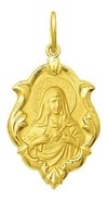 Medalha Coração De Maria Ouro 18k 2 Cm Com Certificado