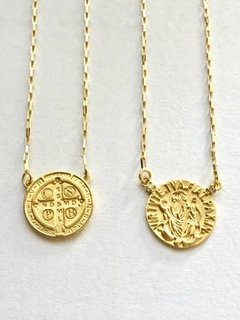 Escapulario Ouro 18k São Bento Pequeno 1,2 Cm 4gr