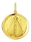 Pingente Medalha Nossa Senhora Aparecida De Ouro 18k 4,3gr