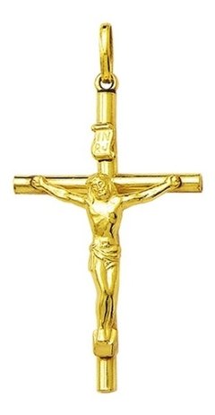 Pingente Crucifixo De Ouro 2,6 Gr 18k Certificado - comprar online