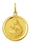 Leão Jóias Medalha Pingente Santa Rita Cassia 1,8cm Ouro18k