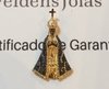 Pingente Nossa Senhora Aparecida Ouro 18k Safiras Naturais