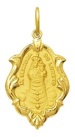 Medalha Nossa Senhora Do Loreto Ouro 18k 2,5 Cm