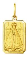 Medalha 2,9cm Nossa Senhora Aparecida Ouro 18k Grande