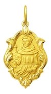 Medalha Santo Frei Galvão Ouro 18k 2 Cm Com Certificado Ouro