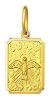 Pingente Medalha Divino Espirito Santo Ouro 18k Pequeno 1,5c