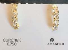 Brinco Ouro 18k Feminino Aparador 2,5mm 1,2 Cm Altura - Feldens Joias