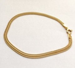 Pulseira Lacraia De Ouro 18k 3mm Feminino