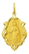 Medalha Nossa Senhora Rosário Ouro 18k 1,5cm Com Certificado