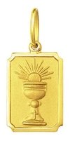 Pingente Medalha Taça Comunhão Ouro 18k Pequeno 1,5cm