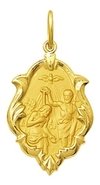 Medalha Batismo Ouro 18k 1,5 Cm Com Certificado Pingente Batizado Batismo De Ouro 18k Presente Lembrança