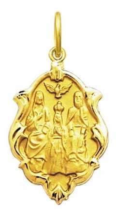 Pingente Medalha Divino Pai Eterno De Ouro 18k 1,5 Cm