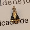 Pingente Nossa Senhora Aparecida Ouro 18k 1,4 Cm Zirconia