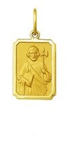 Pingente Medalha São Judas Tadeu Ouro 18k Pequeno 1,5 Cm