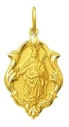 Medalha Santa Barbára Ouro 18k 2 Cm Com Certificado