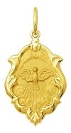 Medalha + Corrente Divino Espirito Santo Ouro 18k 1 Cm