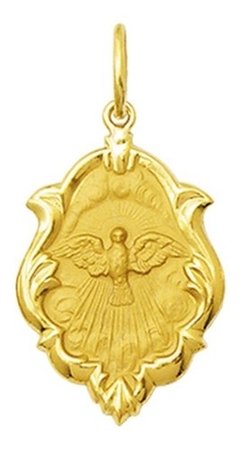 Medalha Divino Espirito Santo Ouro 18k 1,5 Cm C/ Certificado