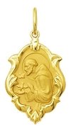 Medalha São Francisco De Assis Ouro 18k 2 Cm Pingente São Francisco De Assis