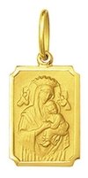 Medalha 2,9cm Nsa Perpetuo Socorro Ouro 18k Grande