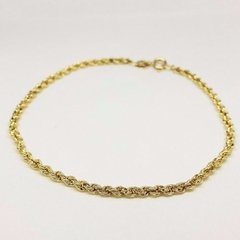 Pulseira De Ouro 18k Feminino Cordão Baiano 18cm 3,2 Gr