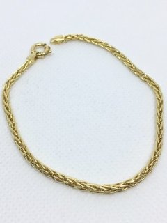 Pulseira De Ouro 18k Feminina Palmeira 3mm 4gr