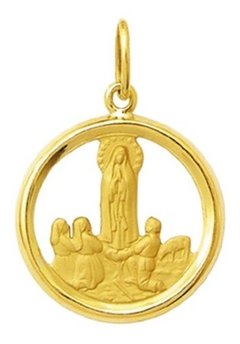 Medalha Nossa Senhora De Fátima 1,8cm Ouro 18k