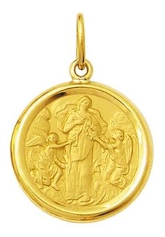 Medalha Nsa Desatadora De Nós 2gr Ouro 18k