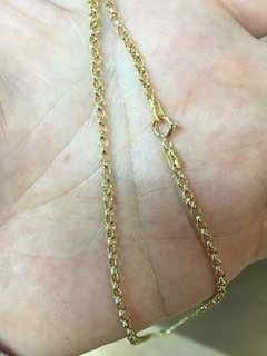 Corrente Elo Portugês De Ouro 18k 45cm 2mm 3 Gr