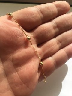 Pulseira De Ouro 18k Feminino Bola 4mm na internet