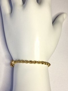 Pulseira De Ouro 18k Feminino Cordão Baiano 18.5 Cm 3,9 Gr - comprar online