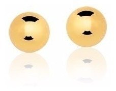 Brinco Bola De Ouro 18k 4 Mm