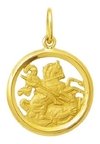 Pingente Medalha São Jorge De Ouro 18k 1,8cm Pingente São Jorge Guerreiro