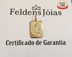 Pingente Medalha Santo Antônio Ouro 18k Grande - comprar online