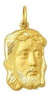 Leão Jóias Pingente Face De Cristo Ouro 18k Médio - comprar online