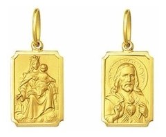 Medalha 2,9 Cm Escapulário De Ouro 18k Grande