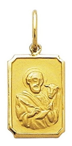 Pingente Medalha São Lucas Ouro 18k Médio