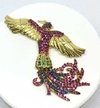 Pingente Fenix De Ouro 18k Médio Zirconias Passaro