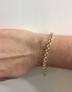 Pulseira De Ouro 18k Elo Português 4,5 Gr 5mm - comprar online