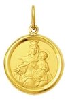 Medalha 2,6cm Nossa Senhora Do Carmo Ouro 18k Pingente