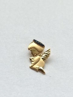 Pingente Anjo Da Guarda De Ouro 18k Com 5 Safiras Naturais - comprar online