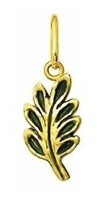 Pingente Ramo Acacia Maçon De Ouro 18k