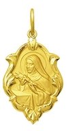 Medalha Santa Rita Ouro 18k 1,5 Cm Com Certificado